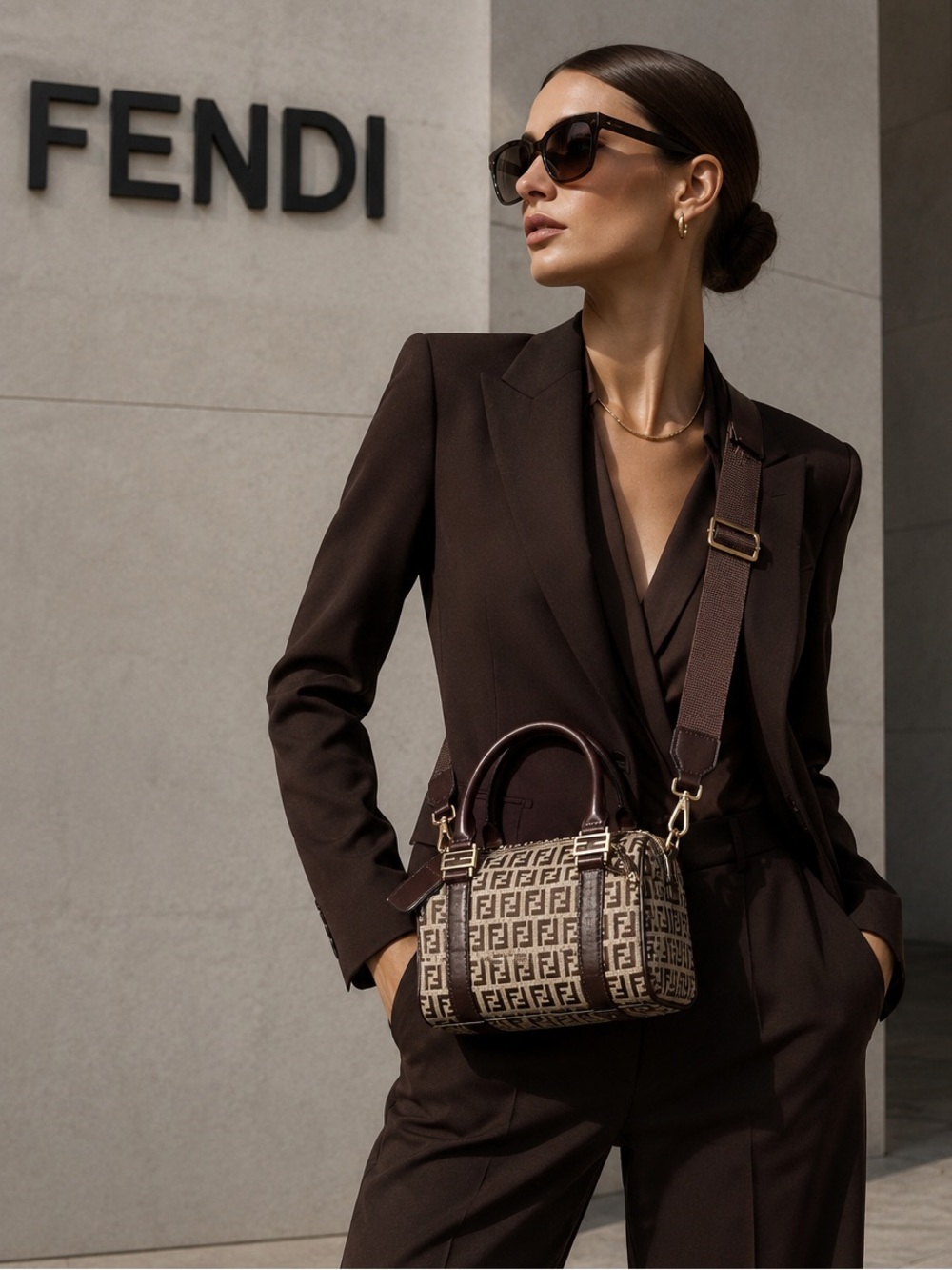 Fendi Forever Zucca Mini Bauletto Bag – Authentic | As New | Full Set | Rare
